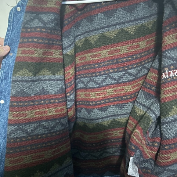 Vintage Blue Denim Sportsmasrer Jacket with Brown Collar - Picture 5 of 7